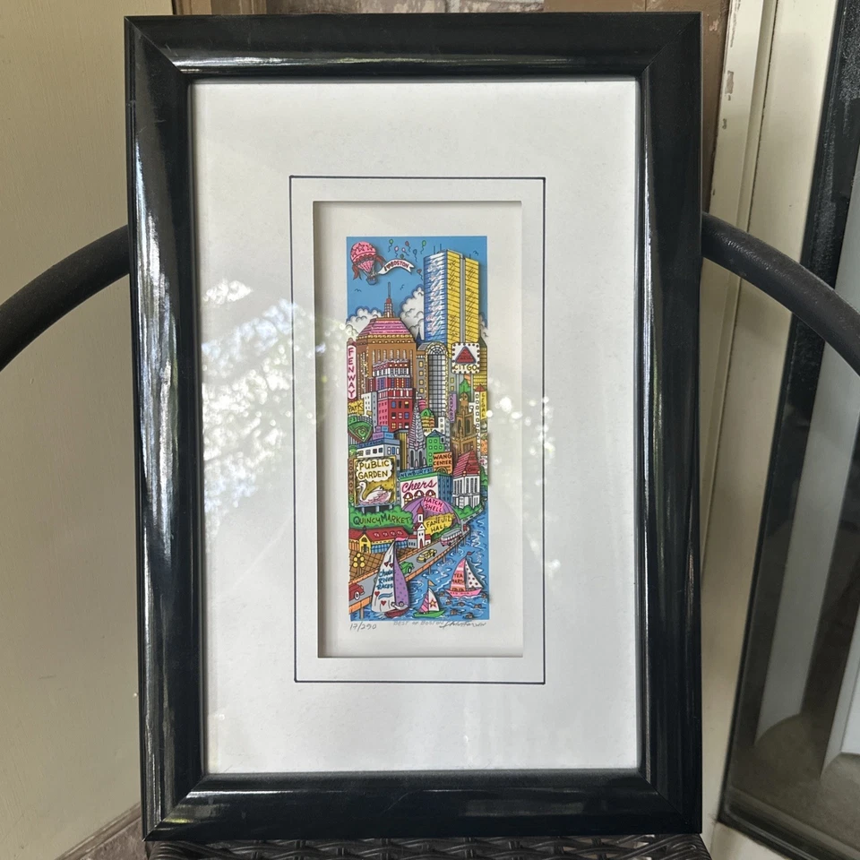 Charles Fazzino Best Of Boston Framed 3-D Hand Signed Serigraph 17/250 - Image 3 of 4