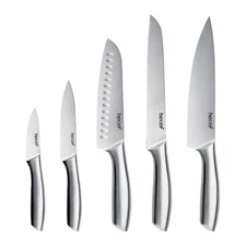 Hecef 10PCS Kitchen Knife Set German High Carbon Stainless Steel w/ Blade Covers
