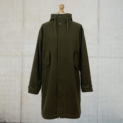 Hübscher Green Black Label komplett gefütterter Wollparka mit Kassette in Khaki Größe Large