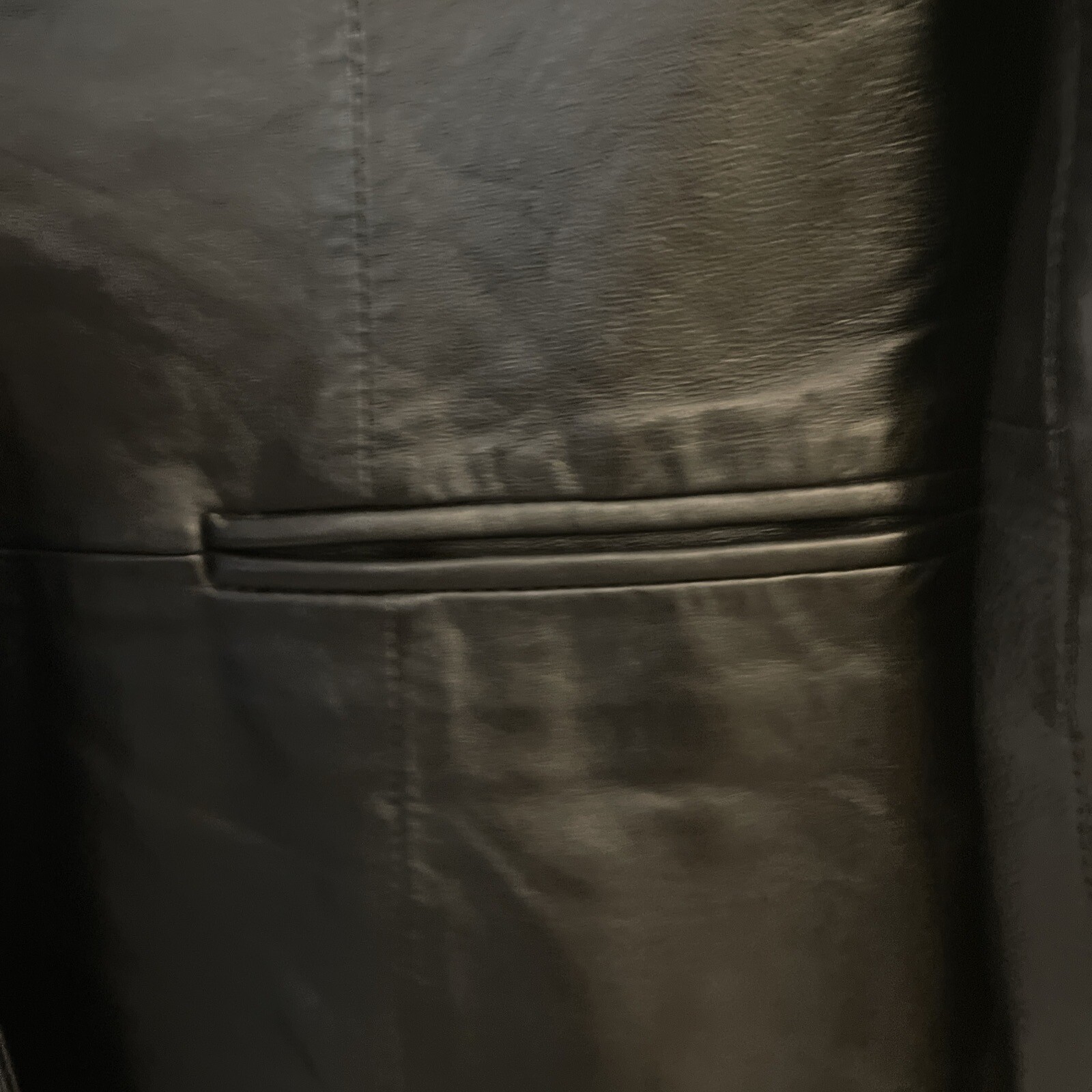 Denim & Co. Size XS BLACK Leather One Button Fully Lined Blazer  