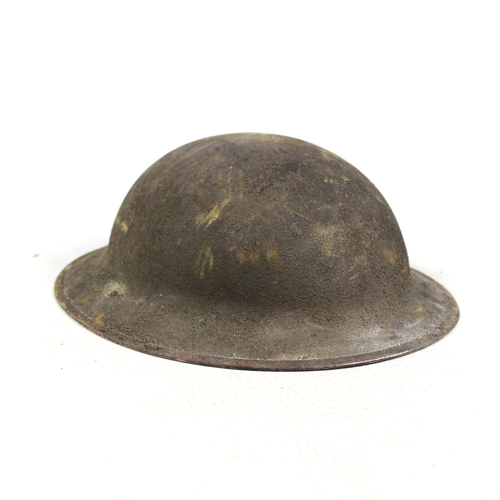 ORIGINAL WWI US ARMY M1917 STEEL HELMET BRODIE LEATHER LINER AEF FRANCE 1917 - Picture 2 of 12