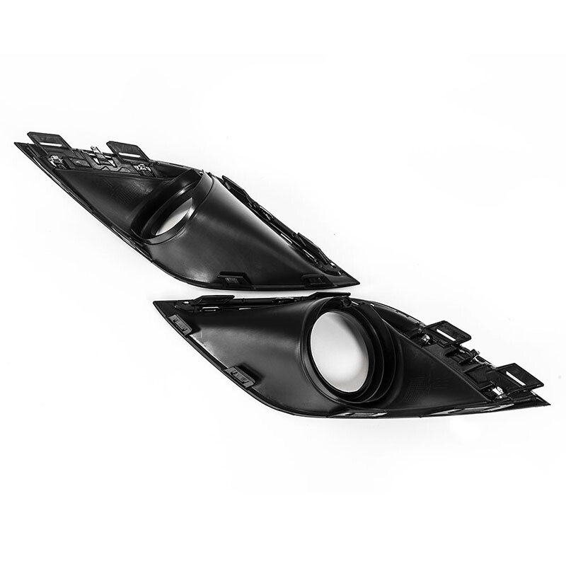 Fog Light Cover Trim For Mitsubishi Outlander 2016-2019 - Black & Chrome ABS Plastic, Front Bumper Upgrade