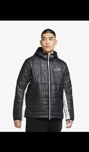 Chaqueta con Capucha Nike Para Hombres NSW Relleno Sintético Polar Negra CU4422-070 Talla Grande - Imagen 1 de 3