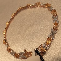 Victoria Townsend Gold Plated Sterling Silver Citrine 7 Tennis Bracelet Victoria Townsend Gold Plated Sterling Silver Citrine 7 Tennis Bracelet