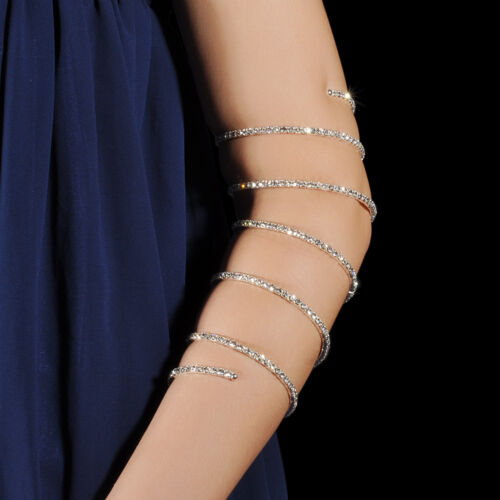 Oberarmmanschette Silber Diamant Diamanten Wirbel Armbänder Mädchen Mode Zubehör - Bild 1 von 5