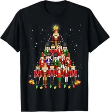Funny Nutcracker Christmas Tree 2024 for Men Women Kids T-Shirt