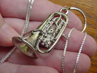 M203F) EUPHONIUM Silver Nickel PENDANT NECKLACE Jewelry