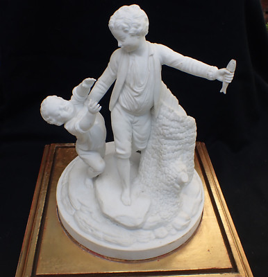 Antike Dihl und Guérhard Duc D'Angouleme weiße Kekse Porzellan Figur Gruppe a