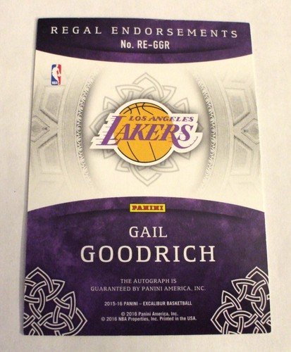 GAIL GOODRICH AUTO LAKERS 1972 NBA CHAMP/HOF PHOTO JERSEY "HOF'96"+CARD-BAS-SALE - 第 11/13 張圖片
