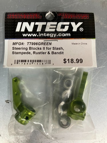 T7996GREEN Integy Steering Blocks II Slash 2WD, Stampede 2WD, Rustler 2WD - Picture 3 of 4