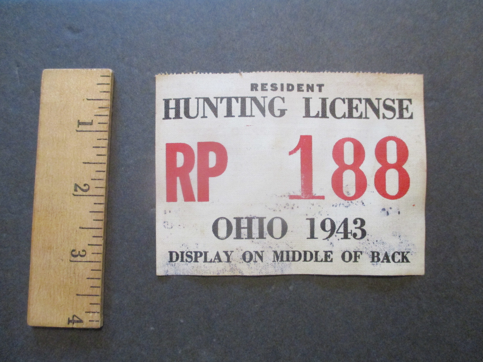 ORIGINAL 1943 OHIO HUNTING AND TRAPPING LICENSE eBay