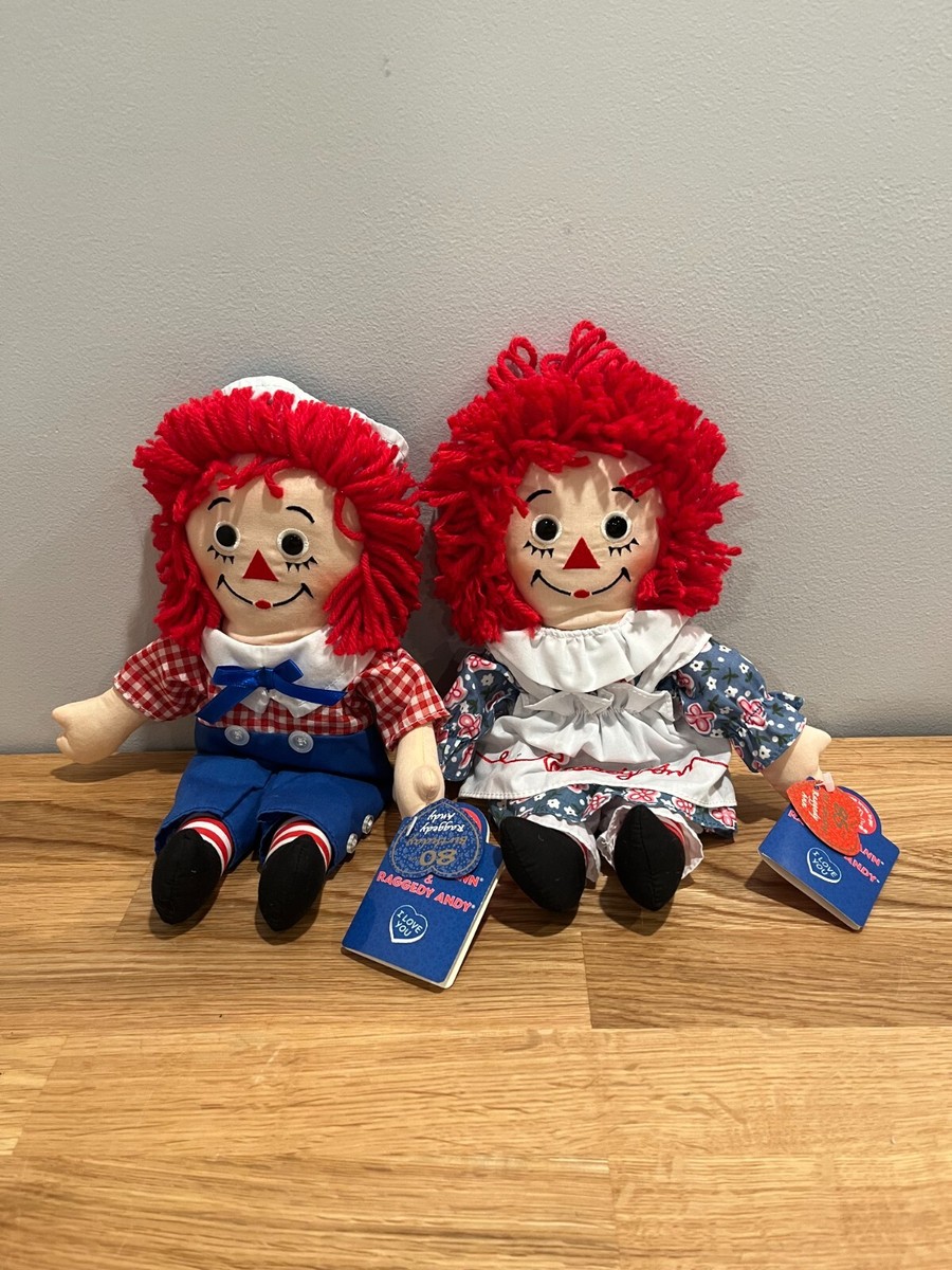 85th Birthday Raggedy Ann Doll and 80th Birthday Raggedy Andy Doll