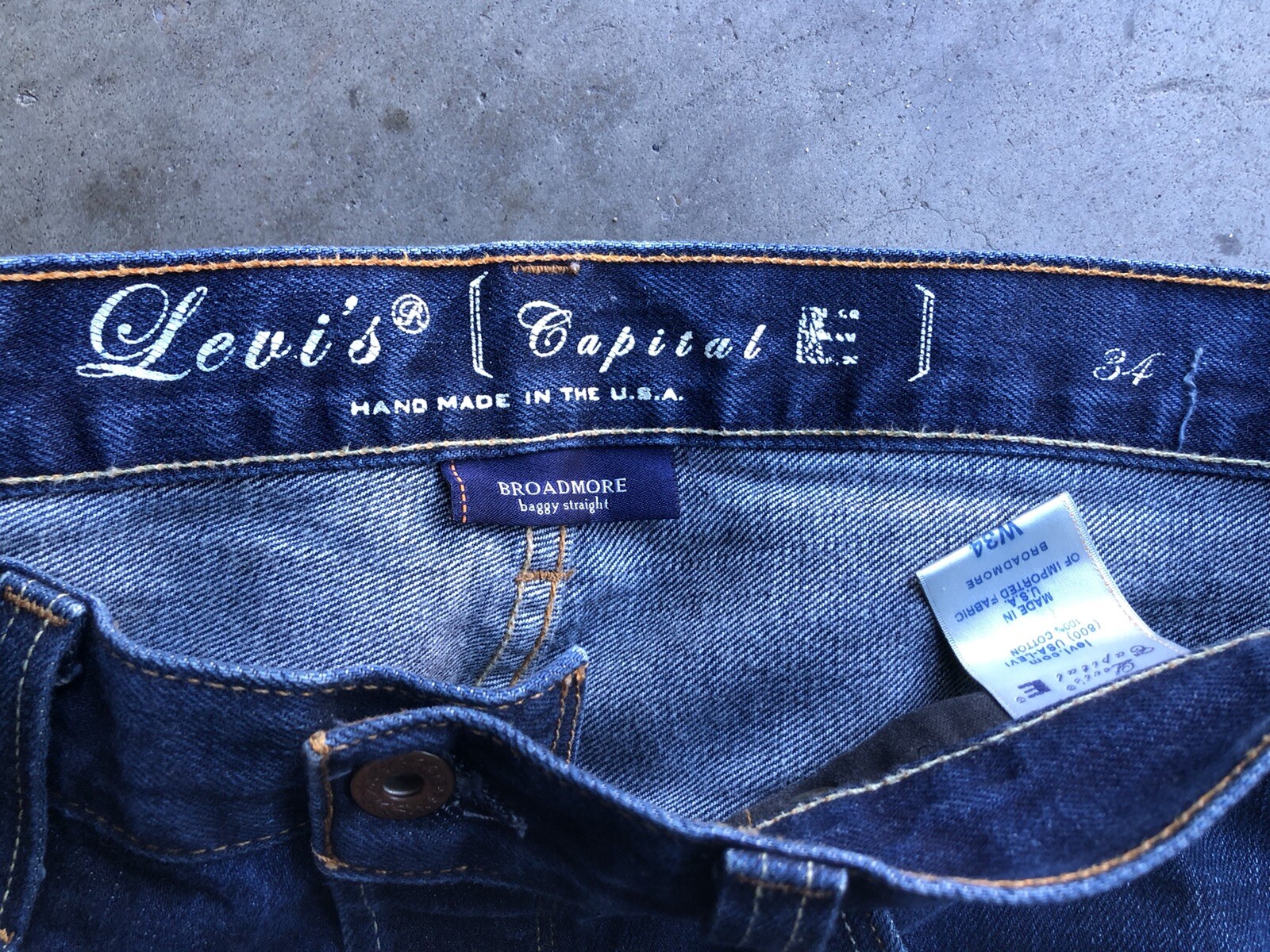 Levi's Capital E Broadmore Baggy Straight Jeans sz 34… Gem