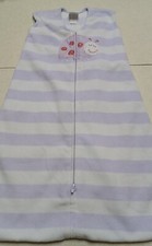 Halo Baby Sleep Sack Size Medium 6-12 Months Fleece Purple White Stripes Bug
