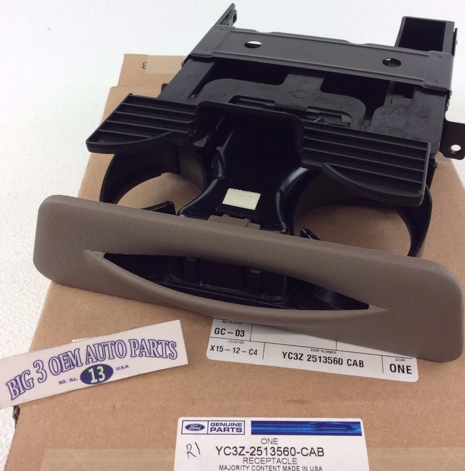 Ford F-250 F-350 F-450 F-550 Excursion 2000-2004 bronceado tablero portavasos OEM nuevo Foto 2 de 2