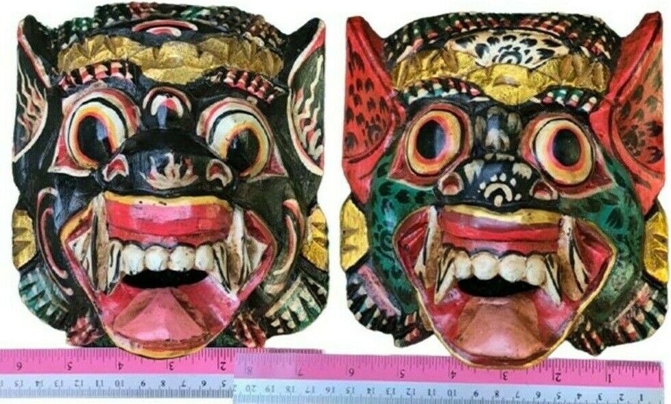 Hand Carved & Painted Barong Masks Hand Carved & Painted Barong Masks