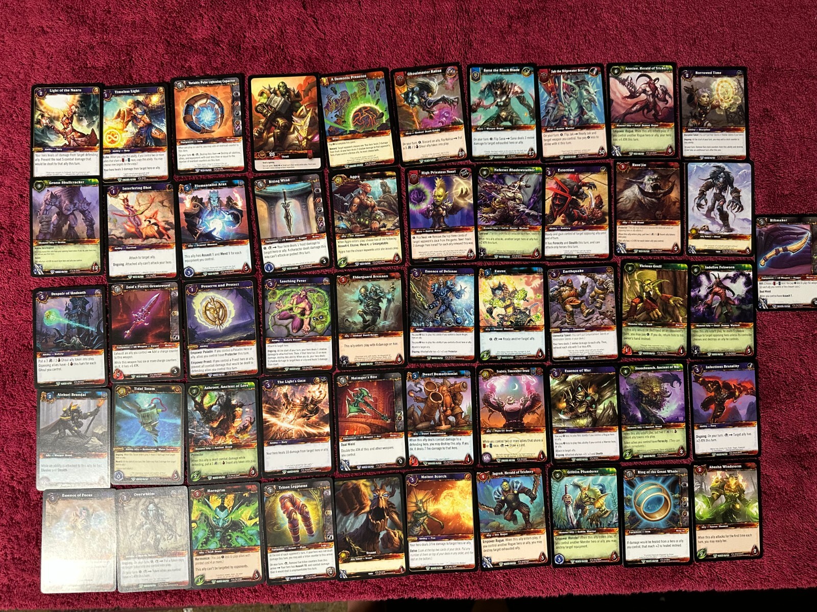 LOT of 51 World of Warcraft WoW Trading Card Games, Upper Deck