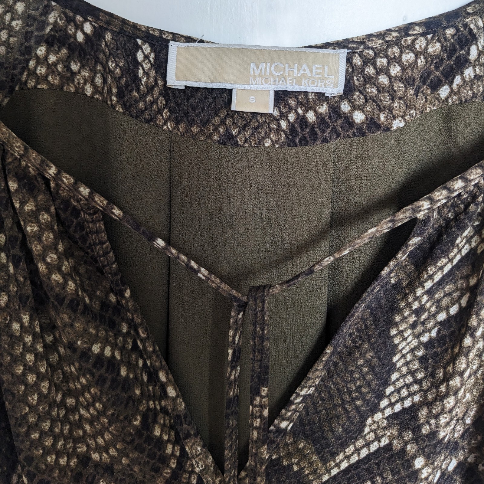 MICHAEL KORS Brown Snake Dress S RRP £195 image 4