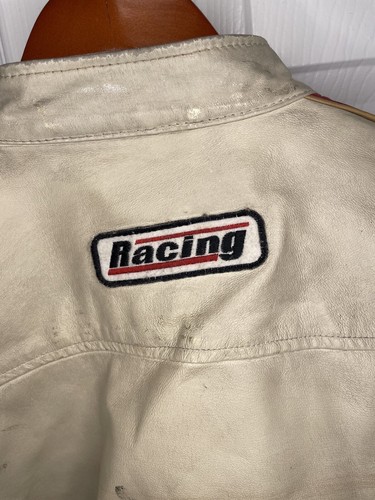Wilsons Leather Red/Beige Racing Jacket - WOMENS - ULTRA RARE “Michigan Maid” - Picture 13 of 15