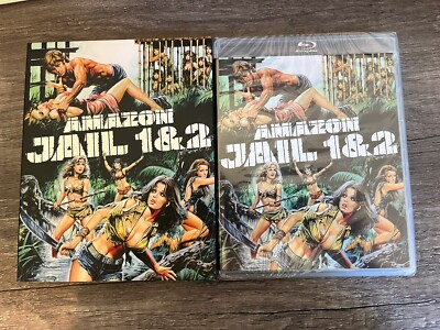 AMAZON JAIL 1 & 2 (Blu Ray) w/ Slipcover 2-Disc Limited Edition Vinegar Syndrome