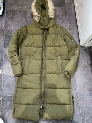 Next x Emma Willis Padded Duvet Coat Womens UK Green Hooded VGC  UK