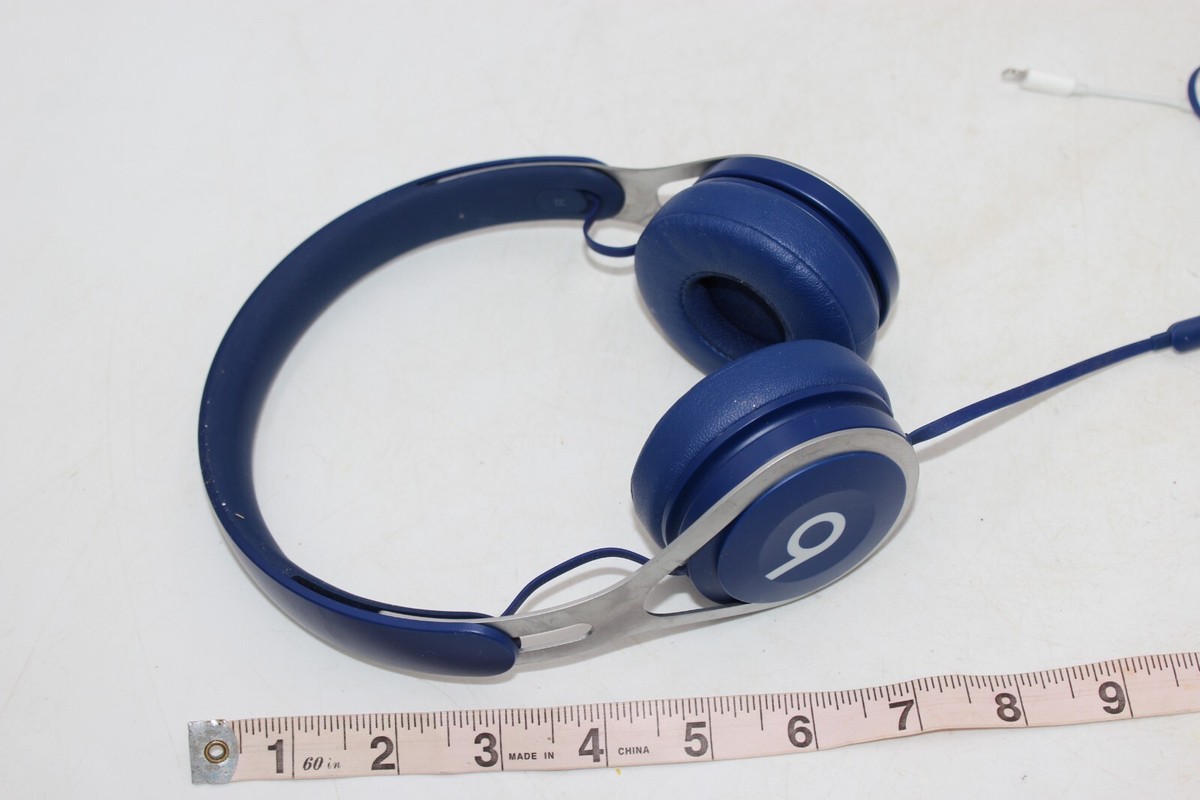 Beats EP Wired Headphones - Battery Free BLUE Silver Corded w