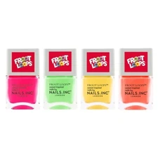 NAILS.INC Froot Loops Scented Nail Polish 4 Pk - Pink / Green / Yellow / Orange