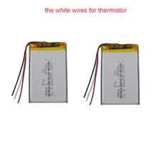 2pcs 3.7V 700mAh 2.59Wh Thermistor NTC 3-wires Li-polymer Li Battery 303759 Lipo