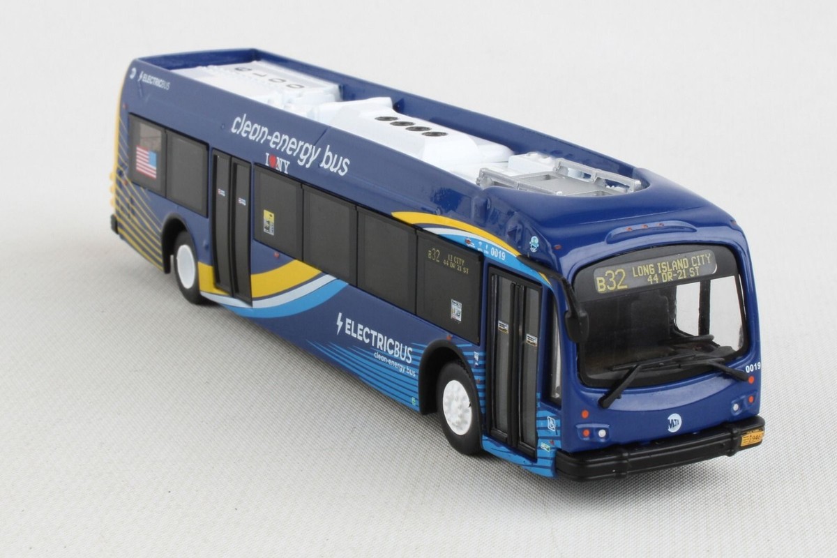 5.75 Inch MTA NYC Electric Clean Energy Bus HO 1/87 Scale Diecast