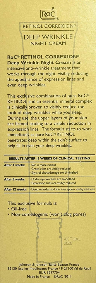 RoC Retinol Correxion Deep Wrinkle Anti-Aging Retinol Night Cream Skincare 1 oz - Image 3 of 4