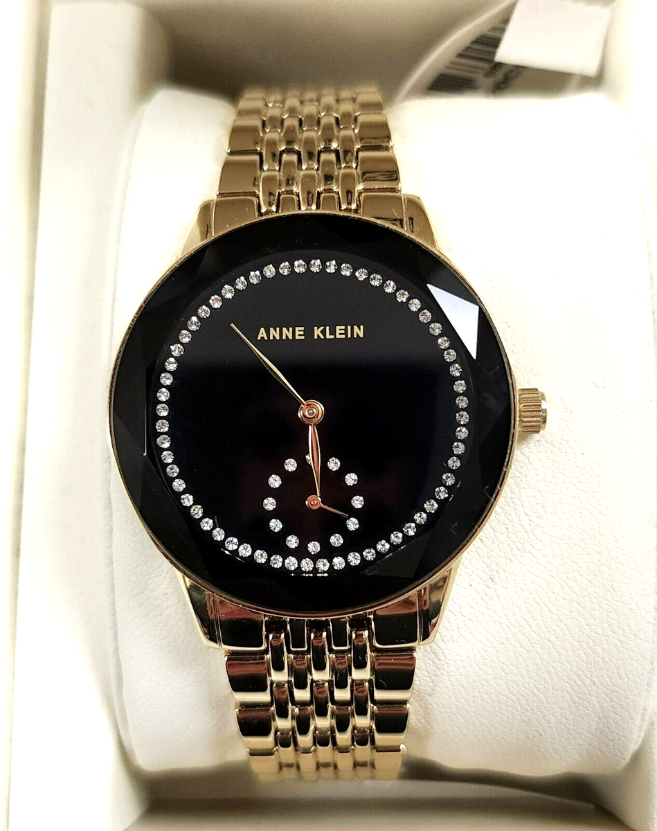 Anne Klein Gold-Tone Bracelet Watch with Black Dial Anne Klein Women main image 2
