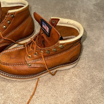 Duluth Trading Co VINTAGE Men\'s 10 W 6\' Moc Toe Brown Leather Made in USA Boots Men main image 3