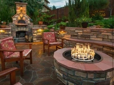 Skyflame Round Fire Pit Burner Pan Fire Bowl with Burner Ring Drop-in Style 19"