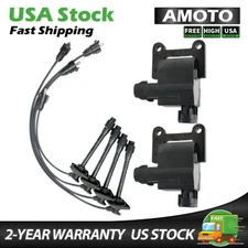 2 Ignition Coil & 4 Wires for 1997-2001 Toyota Camry Solara RAV4 2.0L 2.2L UF180