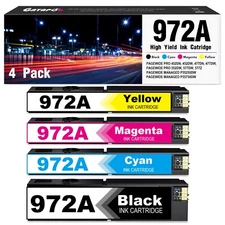 GATAPO® 972A Ink Cartridge Compatible (4-Pack, BK/C/M/Y) for HP PageWide 352dw