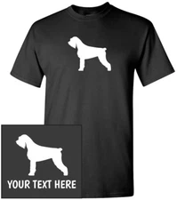 Schnauzer Dog Silhouette T-Shirt, Men Women Youth Kids Long Tank Custom Tee
