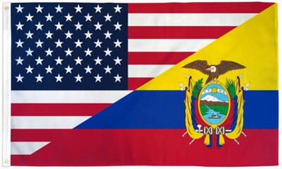 USA/Ecuador Combo 3x5ft Poly - International Country Flag of South America
