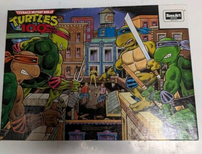 Vintage 1987 RoseArt Teenage Mutant Ninja Turtles Rooftop Puzzle TMNT Sealed 