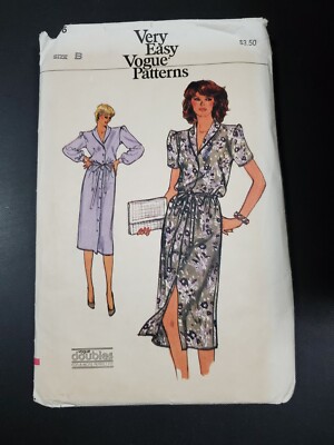 vogue ladies dresses VINTAGE BUTTON FRONT DRESS PATTERN 7576 SIZE 8/10 FREE SHIPPING vogue theme outfit
