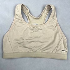 Patagonia Capilene Sports Bra Women M Desert Tan Racer Back Utility USA Made NWT