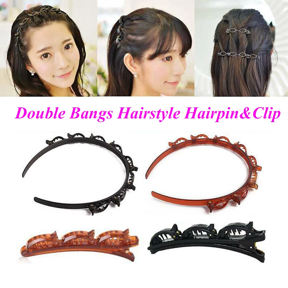 Double bangs cheap hairstyle hairpin