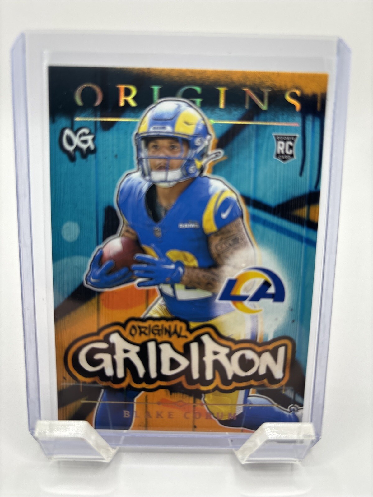 Blake Corum 2024 Panini Origins RC Rookie Original Gridiron Insert #14 Rams