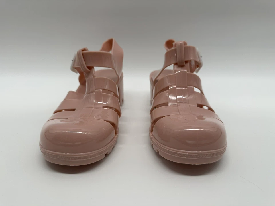 Sandalias Gladiador Talla 9 Rosa Jalea Bloque Tacón Alto Barbie Pastel Foto 2 de 4