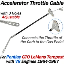 For 1964-67 Pontiac Carb Accelerator Throttle Cable GTO LeMans Tempest V8 Engine