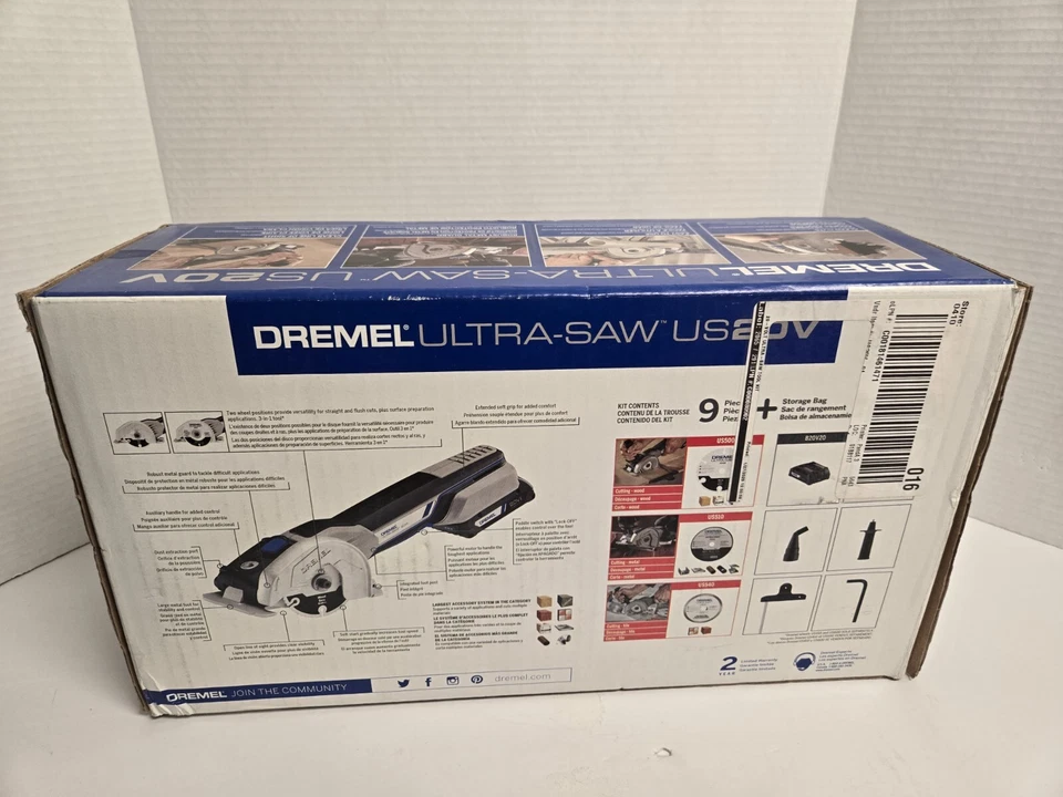 Dremel Ultra Saw US20V Cut-off Tool- Cordless Compact Multi-saw Kit New In Box  - Image 4 of 4