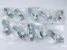 Lot Of 10 - Genuine Apple USB-A To Lightning Kits - White - Used