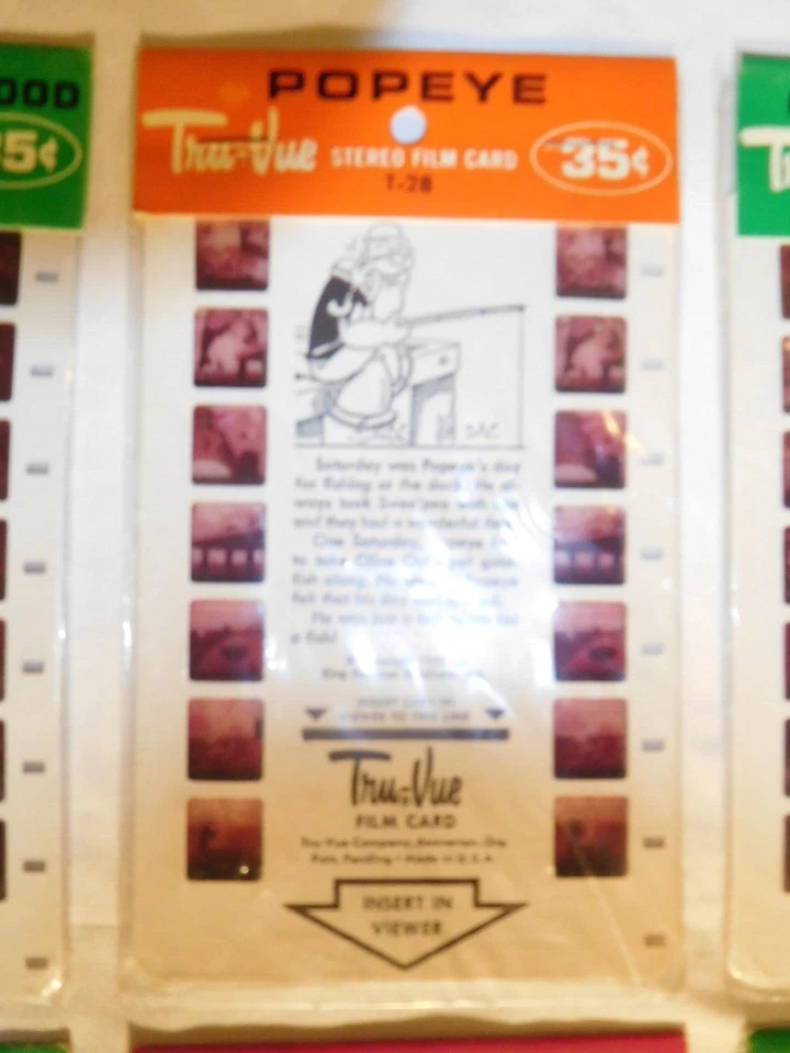 6 Vintage New & Sealed Tru-Vue Stereo Film Card Lot Snow White,Popeye,Cinderella - Image 3 of 4