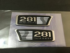 S281 Of Saleen 281 Parts Emblem New Never Installed Chrome Black White -1pair