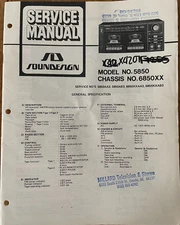 SOUNDESIGN MODEL NO. 5850 6850XX AM/FM STEREO RECEIVER CASSETTE SERVICE MANUAL