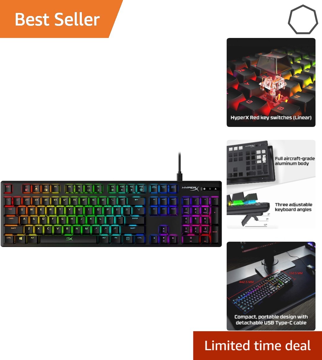 Alloy Origins Mechanical Gaming Keyboard with RGB Lighting and Macro Software